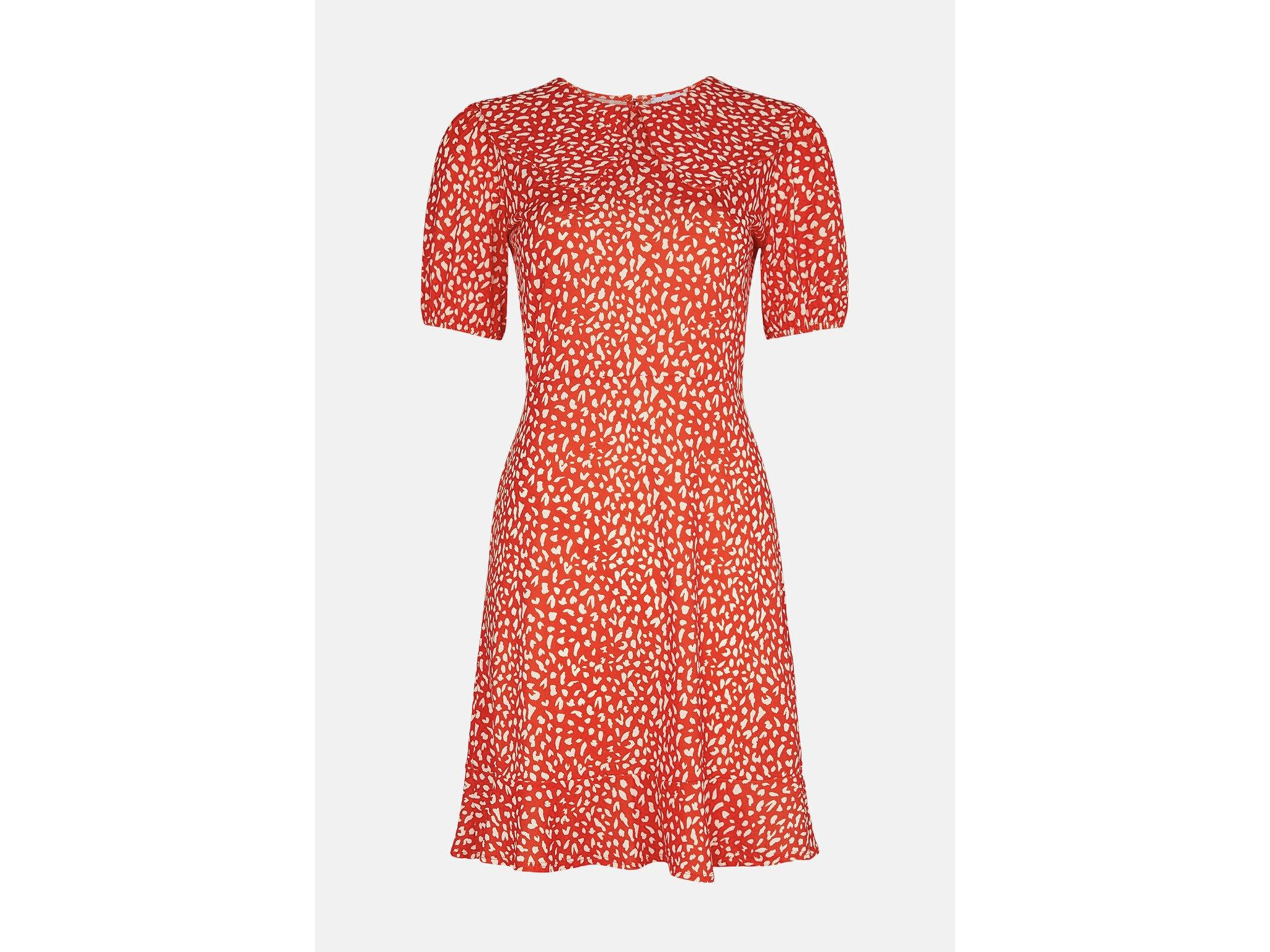Warehouse polka dot hot sale mini flippy dress